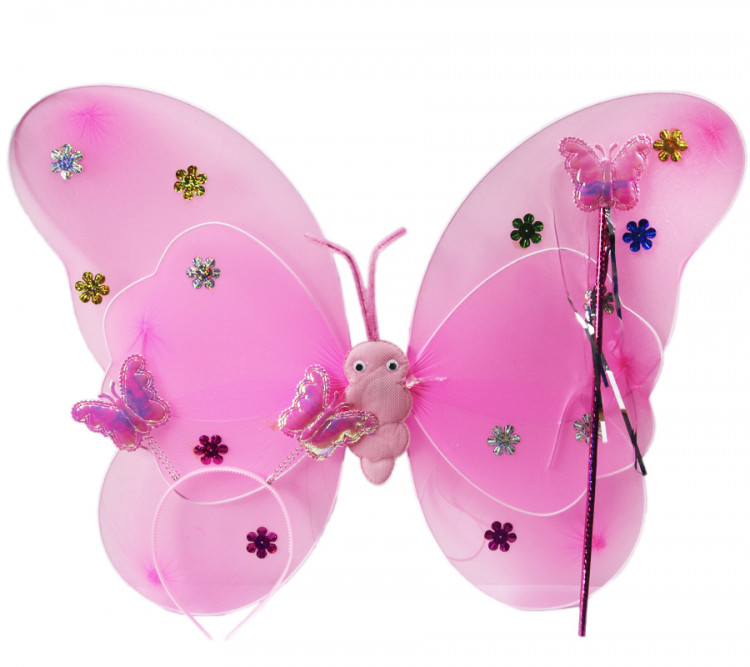 Крылья бабочки набор с ободком и жезлом