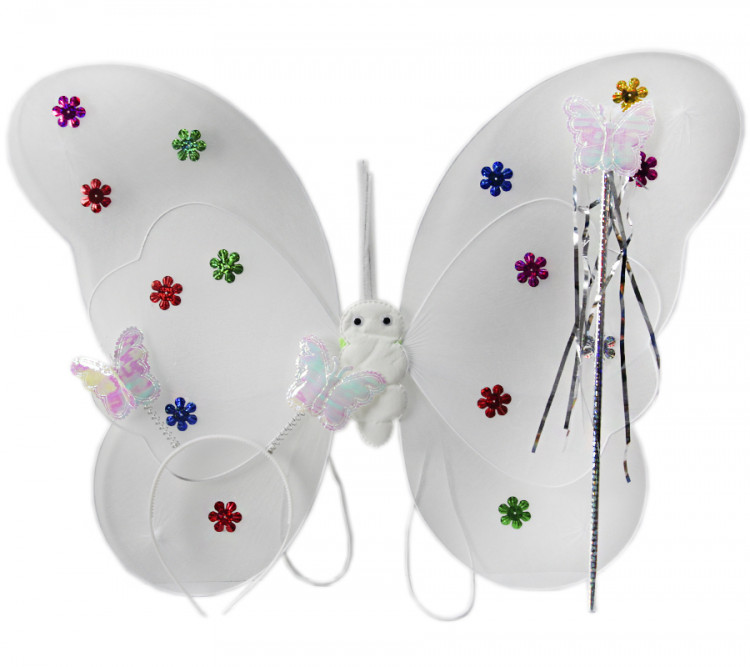 Крылья бабочки набор с ободком и жезлом