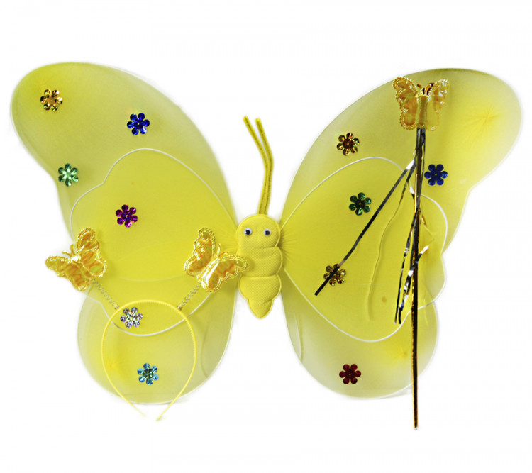 Крылья бабочки набор с ободком и жезлом