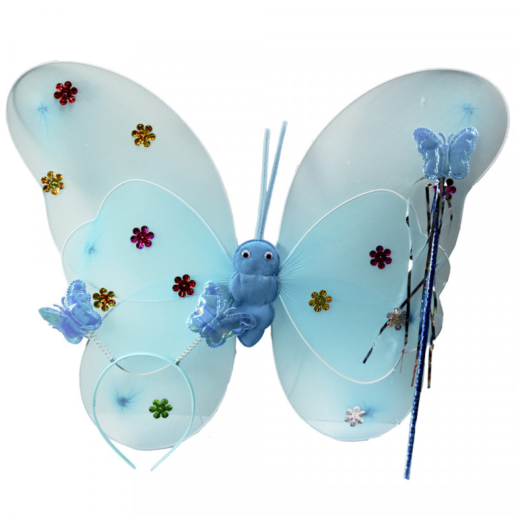 Крылья бабочки набор с ободком и жезлом