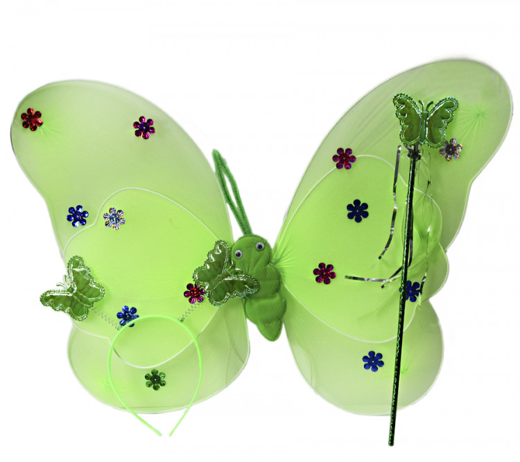 Крылья бабочки набор с ободком и жезлом