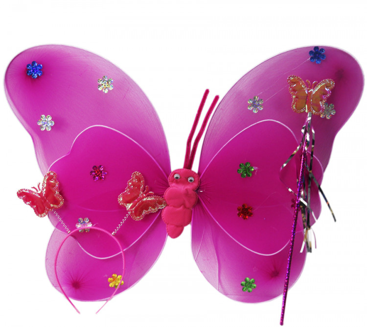 Крылья бабочки набор с ободком и жезлом