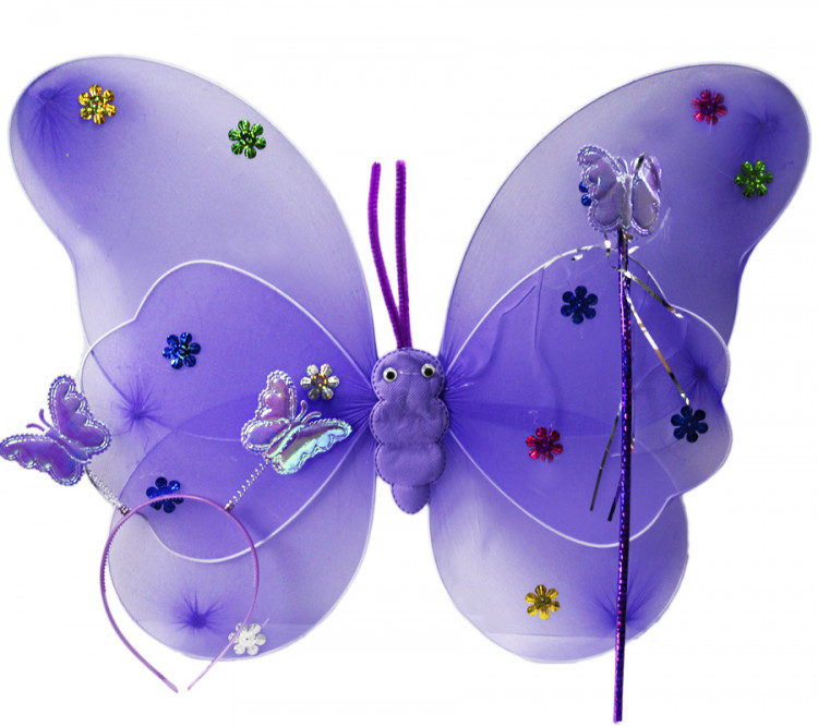 Крылья бабочки набор с ободком и жезлом