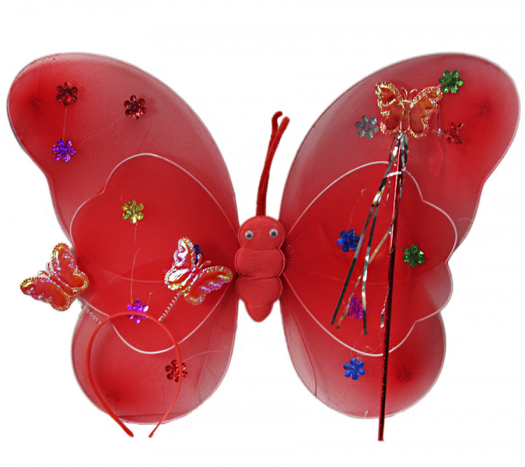 Крылья бабочки набор с ободком и жезлом