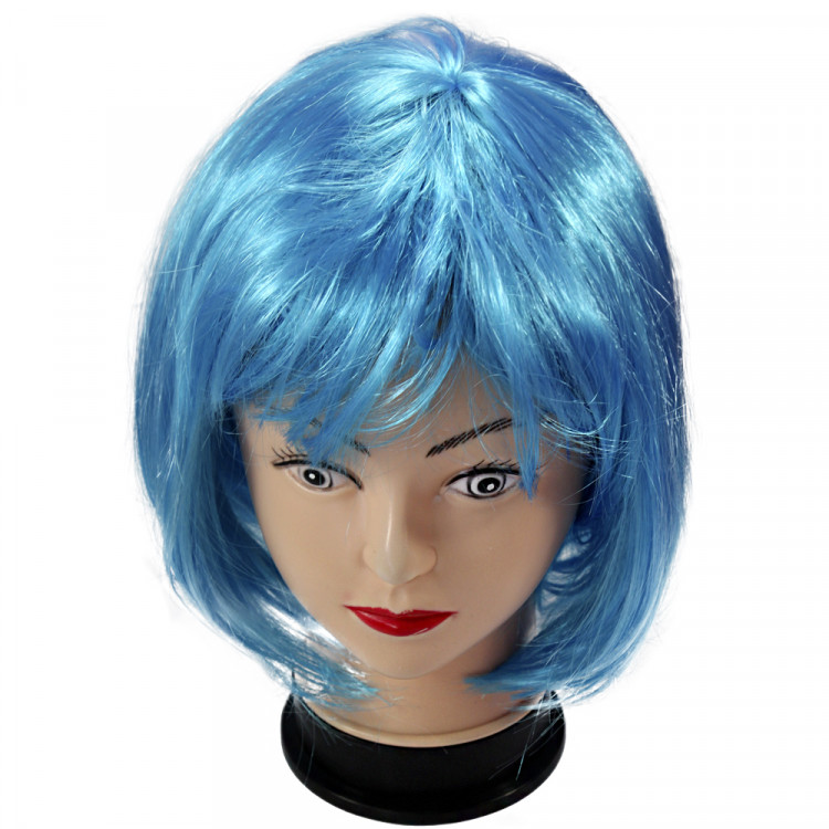 Парик Каре голубой