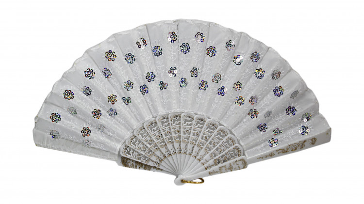 Веер карнавальный с пайетками 