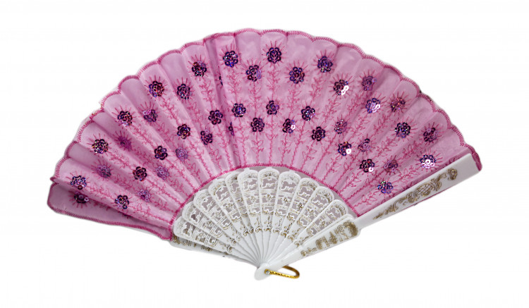 Веер карнавальный с пайетками 