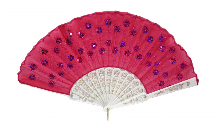 Веер карнавальный с пайетками 