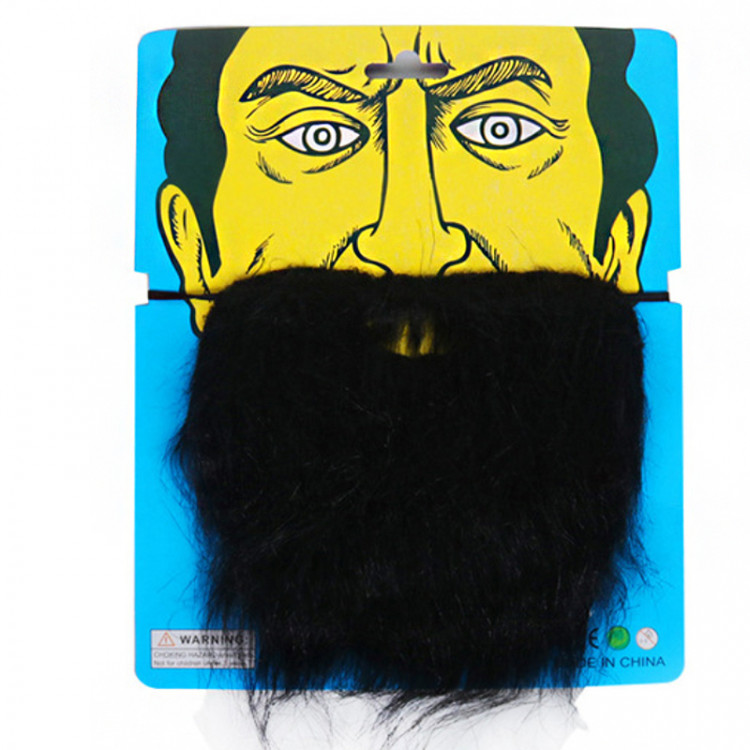 Борода на резинке черная