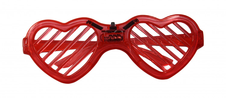 Очки светодиодные шторки сердечки