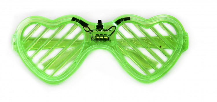 Очки светодиодные шторки сердечки