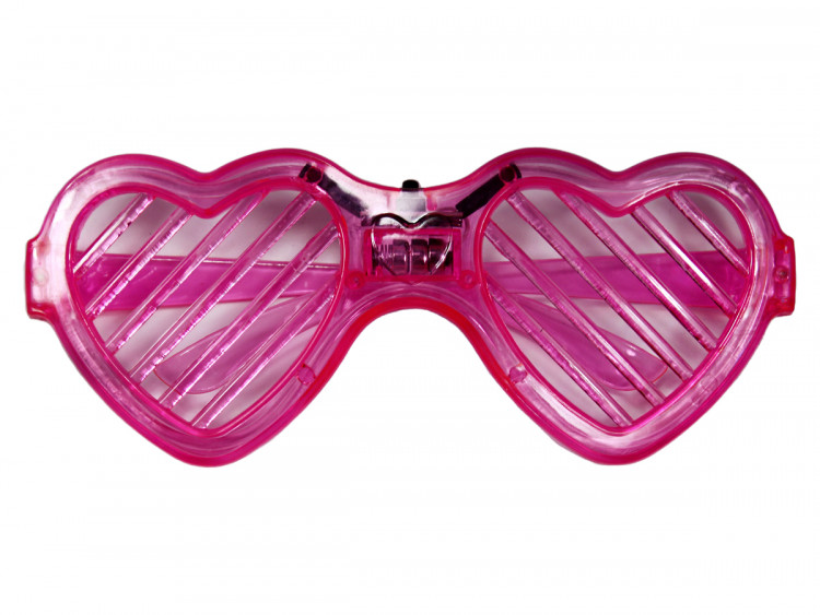 Очки светодиодные шторки сердечки