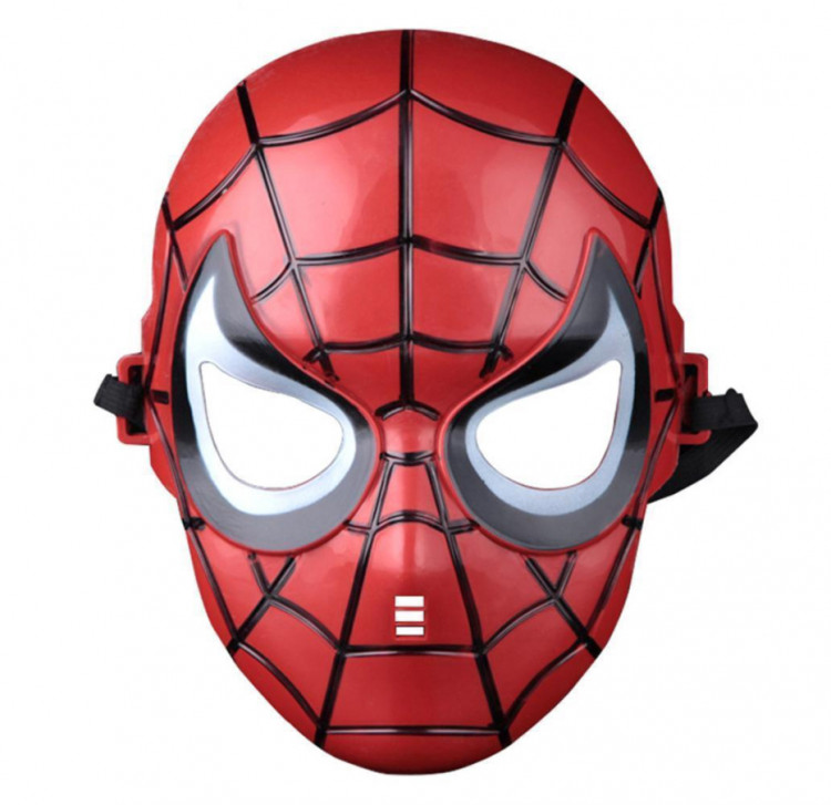 Маска человек паук красная