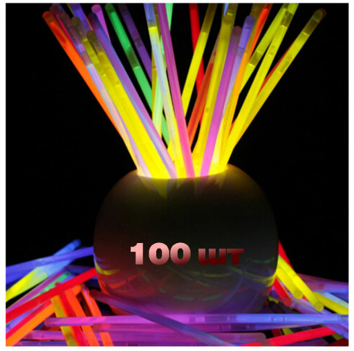 Неоновые браслеты Glowstiсk 100 шт.