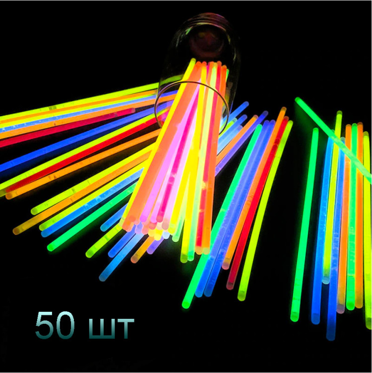 Неоновые браслеты Glowstiсk 50 шт.