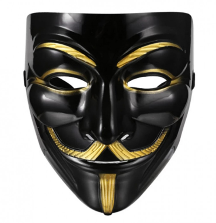 Маска Гай Фокс черная