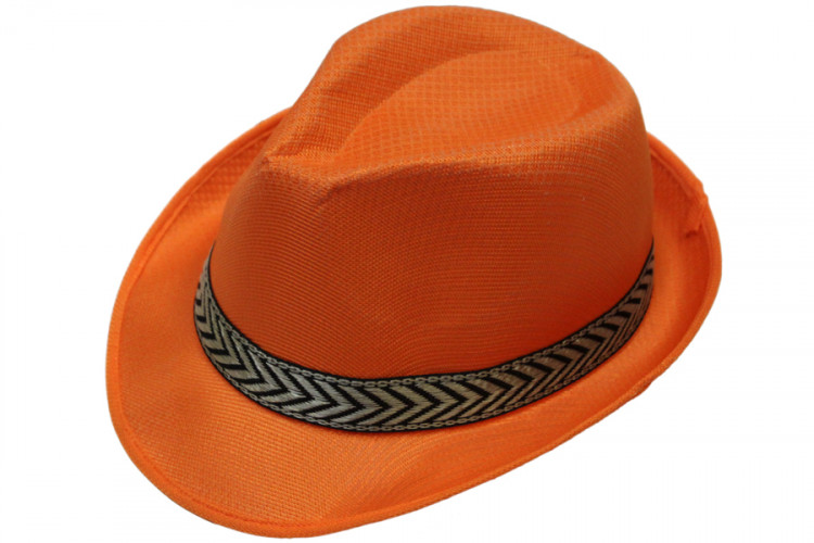 Шляпа гангстера легкая оранжевая