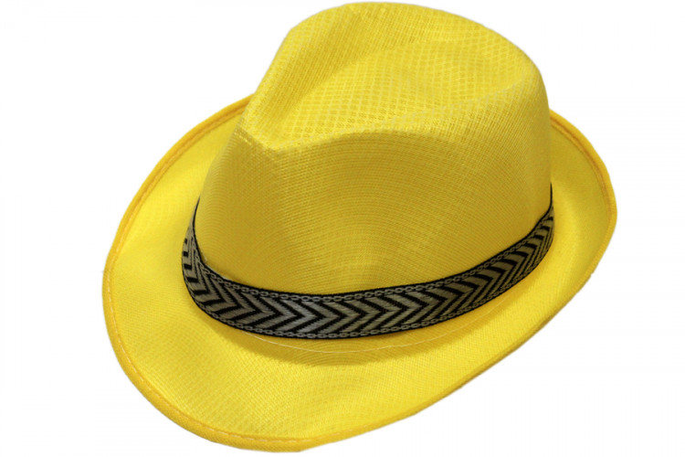 Шляпа гангстера легкая желтая