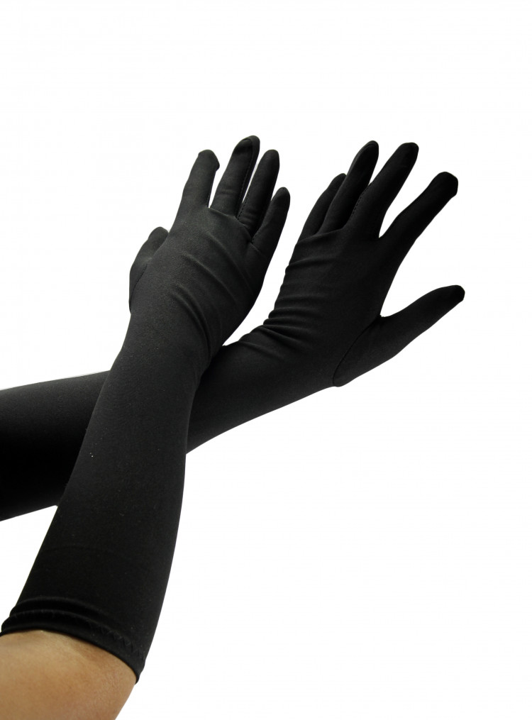 Перчатки карнавальные длинные черные